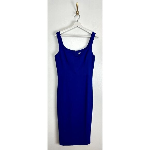 DRESS THE POPULATION Sloane Sleeveless Sheath Dress in Electric Blue Size Large - Picture 3 of 11